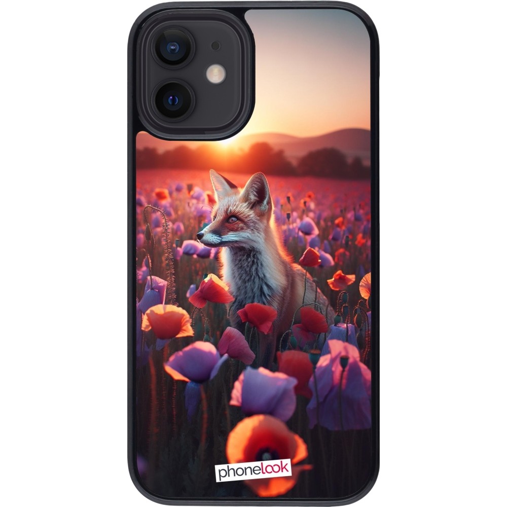 Coque iPhone 12 mini - Renard pourpre au crépuscule