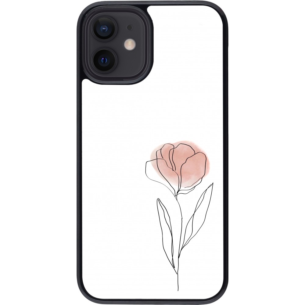 Coque iPhone 12 mini - Spring 23 minimalist flower