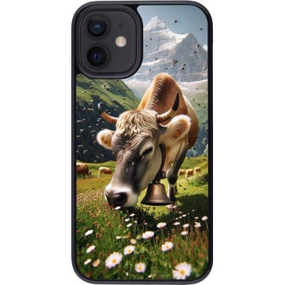 Coque iPhone 12 mini - Vache montagne Valais