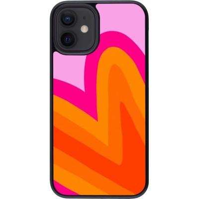 Coque iPhone 12 mini - Valentine 2024 heart gradient