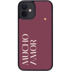 Coque iPhone 12 mini - Valentine 2024 mucho amor rosado