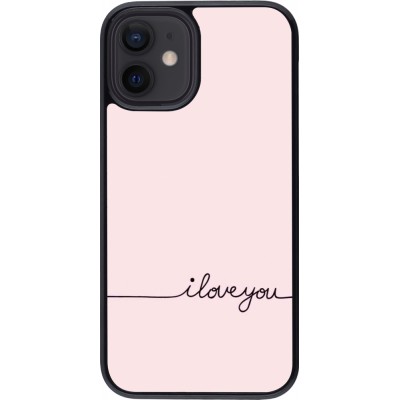 Coque iPhone 12 mini - Valentine 2023 i love you writing