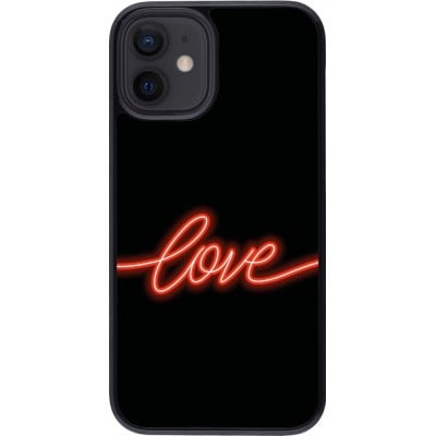 Coque iPhone 12 mini - Valentine 2023 neon love