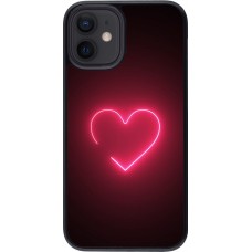 Coque iPhone 12 mini - Valentine 2023 single neon heart