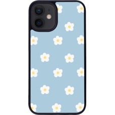 Coque iPhone 12 mini - Silicone rigide noir Easter 2024 daisy flower