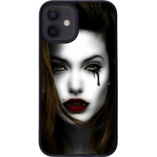 Coque iPhone 12 mini - Silicone rigide noir Halloween 2023 gothic vampire