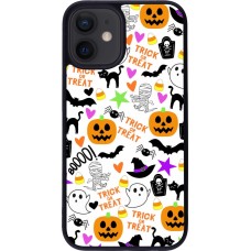 Coque iPhone 12 mini - Silicone rigide noir Halloween 2024 trick or treat