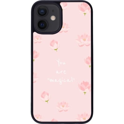 Coque iPhone 12 mini - Silicone rigide noir Mom 2023 your are magical