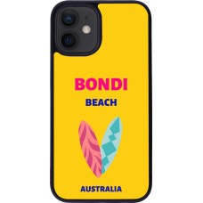 Coque iPhone 12 mini - Silicone rigide noir Pop Summer Destination Bondi