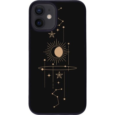 Coque iPhone 12 mini - Silicone rigide noir Spring 23 astro