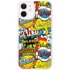 Coque iPhone 12 mini - Silicone rigide blanc Cartoons slogans