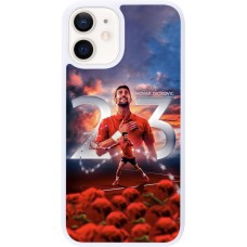 Coque iPhone 12 mini - Silicone rigide blanc Djokovic 23 Grand Slam