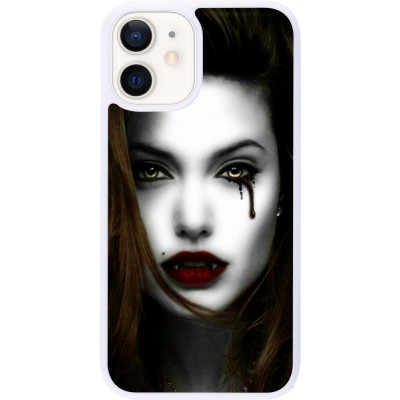 Coque iPhone 12 mini - Silicone rigide blanc Halloween 2023 gothic vampire