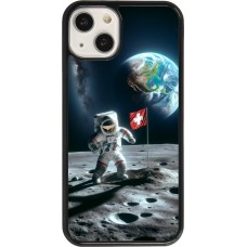 Coque iPhone 13 - Astro Suisse sur lune