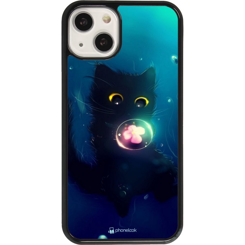 Coque iPhone 13 - Cute Cat Bubble