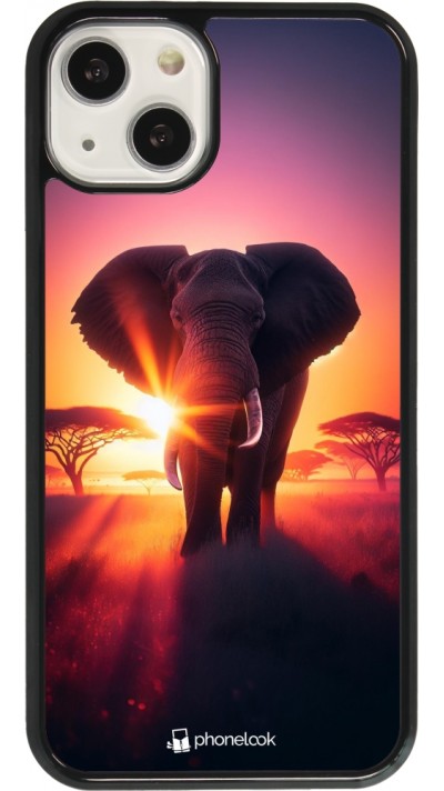 iPhone 13 Case Hülle - Elefant Sonnenaufgang Schönheit