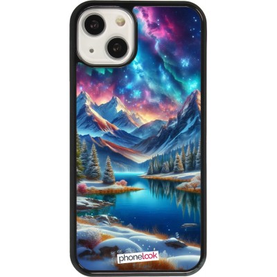 Coque iPhone 13 - Fantasy Mountain Lake Sky Stars