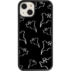 Coque iPhone 13 - Halloween 2024 black and white ghosts