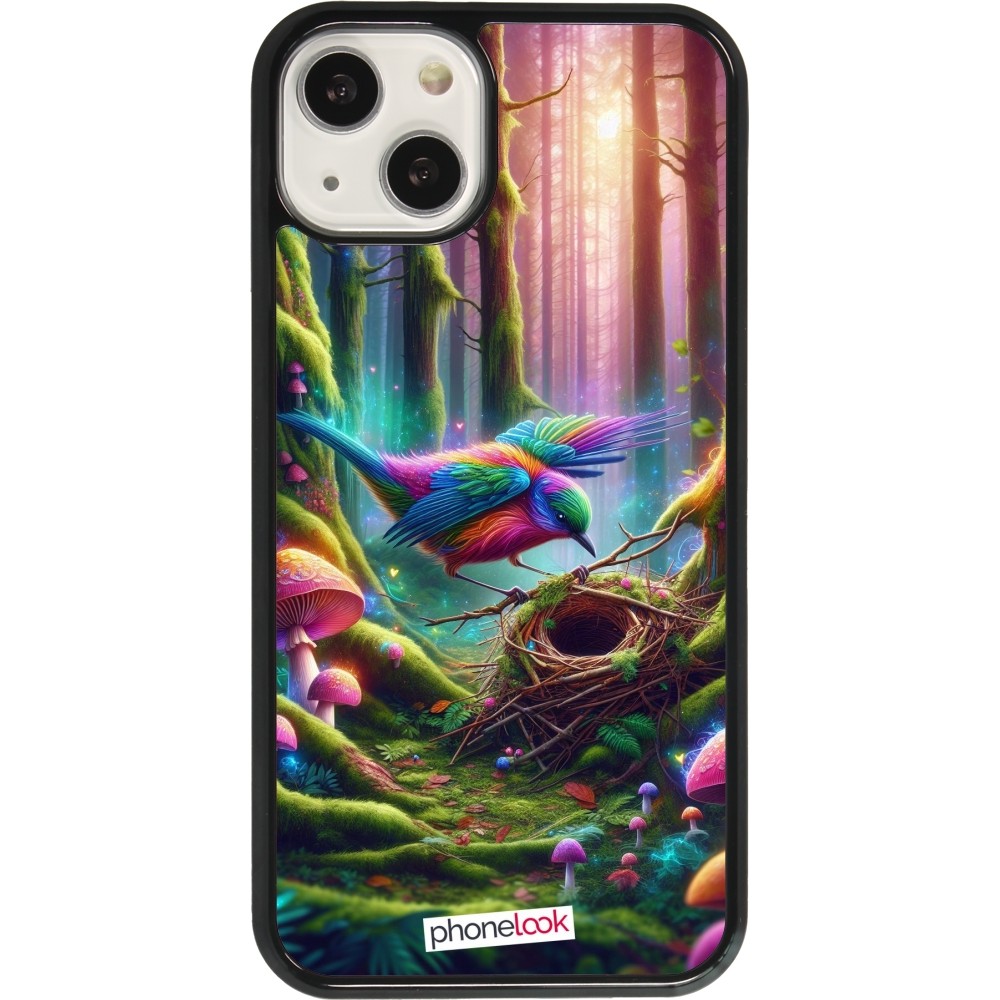 Coque iPhone 13 - Oiseau Nid Forêt