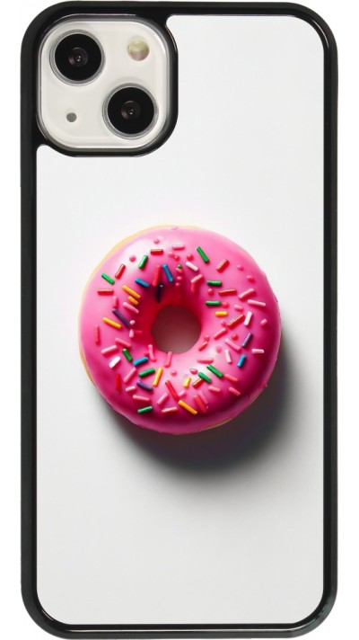 iPhone 13 Case Hülle - Weisser Hintergrund, pinker Donut