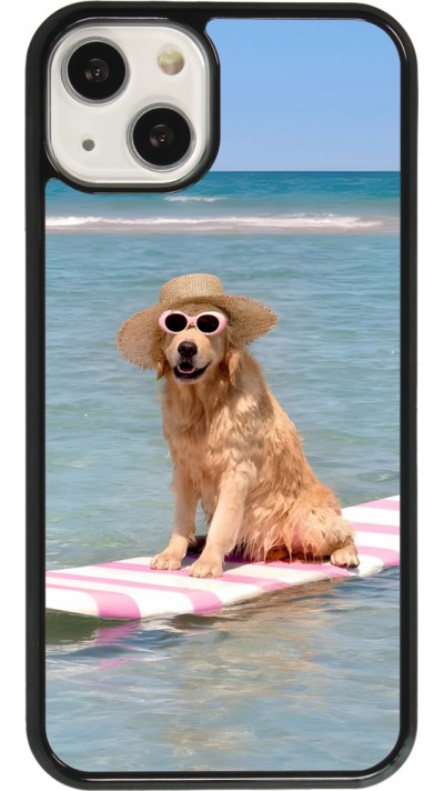 Coque iPhone 13 - Summer Dog on Paddle