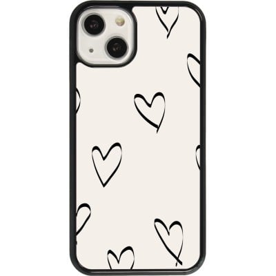 Coque iPhone 13 - Valentine 2023 minimalist hearts