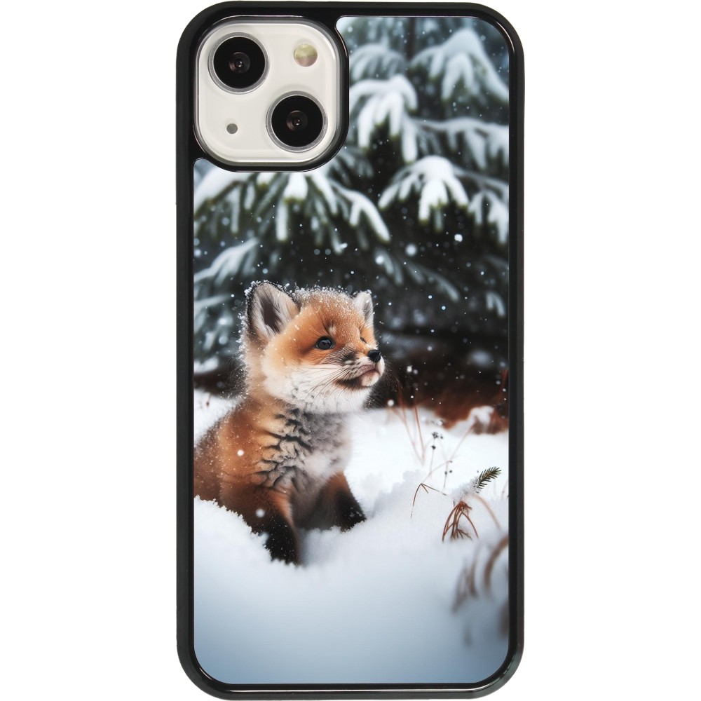 Coque iPhone 13 - Noël 2023 Renardeau sapin