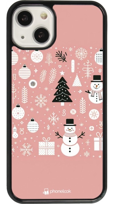 iPhone 13 Case Hülle - Weihnachten 2024 Rose Schneemann Weihnachten