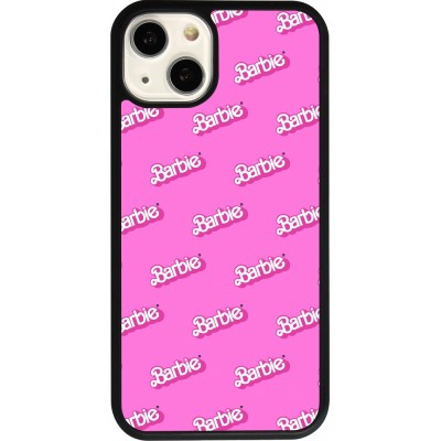 Coque iPhone 13 - Silicone rigide noir Barbie Pattern