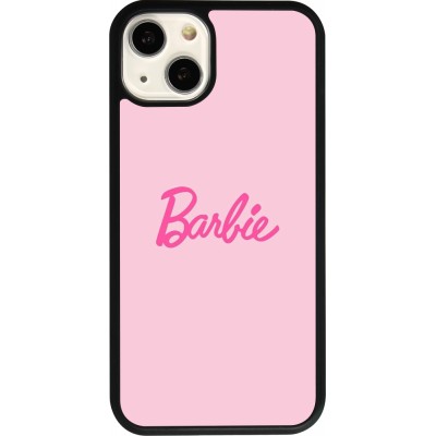 Coque iPhone 13 - Silicone rigide noir Barbie Text