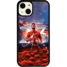 Coque iPhone 13 - Silicone rigide noir Djokovic 23 Grand Slam