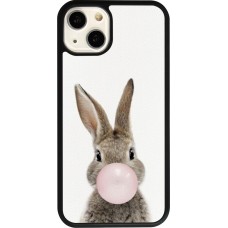 Coque iPhone 13 - Silicone rigide noir Easter 2023 bubble gum bunny