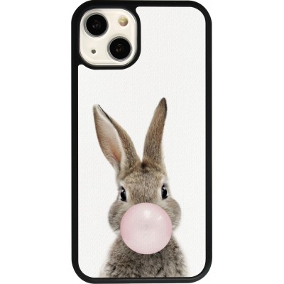 Coque iPhone 13 - Silicone rigide noir Easter 2023 bubble gum bunny