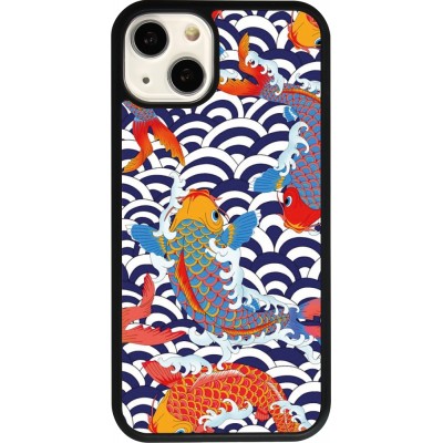 Coque iPhone 13 - Silicone rigide noir Easter 2023 japanese fish