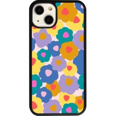 Coque iPhone 13 - Silicone rigide noir Easter 2024 flower power