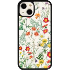 Coque iPhone 13 - Silicone rigide noir Flora Botanical Wildlife