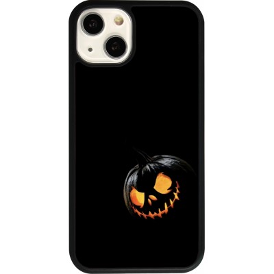 Coque iPhone 13 - Silicone rigide noir Halloween 2023 discreet pumpkin