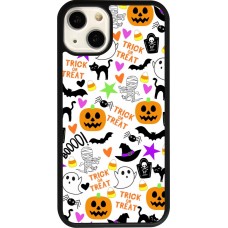 Coque iPhone 13 - Silicone rigide noir Halloween 2024 trick or treat