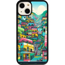 Coque iPhone 13 - Silicone rigide noir Medellin Comuna 13 Art