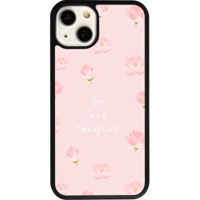 Coque iPhone 13 - Silicone rigide noir Mom 2023 your are magical