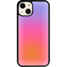 Coque iPhone 13 - Silicone rigide noir Orange Pink Blue Gradient