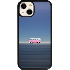 Coque iPhone 13 - Silicone rigide noir Spring 23 pink bus