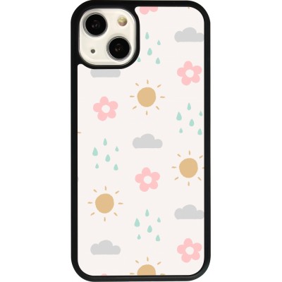 Coque iPhone 13 - Silicone rigide noir Spring 23 weather