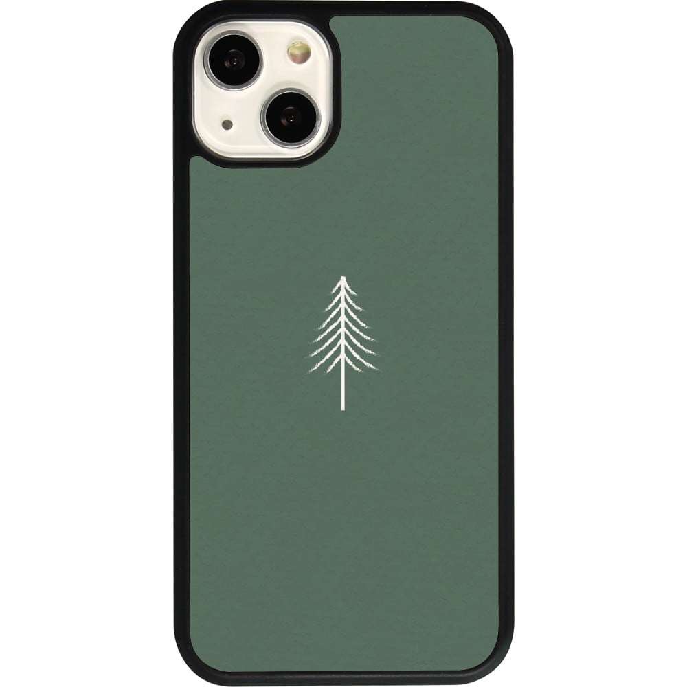 iPhone 13 Case Hülle - Silikon schwarz Christmas 22 minimalist tree