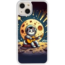 Coque iPhone 13 - Silicone rigide blanc AstroCat RockLune