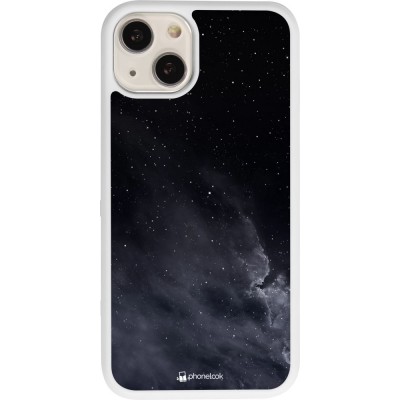 Coque iPhone 13 - Silicone rigide blanc Black Sky Clouds