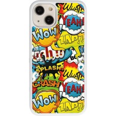 Coque iPhone 13 - Silicone rigide blanc Cartoons slogans