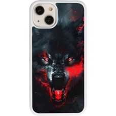 Coque iPhone 13 - Silicone rigide blanc Halloween 2024 mad werewolf