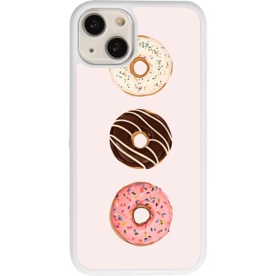 Coque iPhone 13 - Silicone rigide blanc Spring 23 donuts