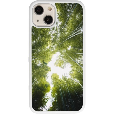 Coque iPhone 13 - Silicone rigide blanc Spring 23 forest blue sky